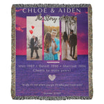Custom Heirloom Woven Blanket-Our Love Story-Relationship Timeline