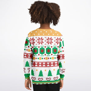Ugly Holiday Sweater-Santa Ho Ho Ho-Kids/Youth