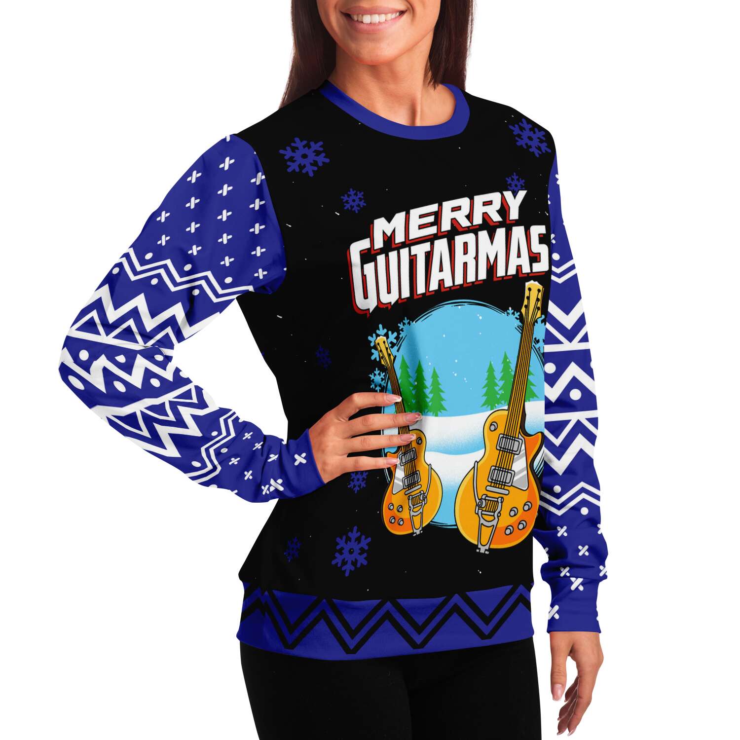 Ugly Holiday Sweater-Humorous Guitar Sweater