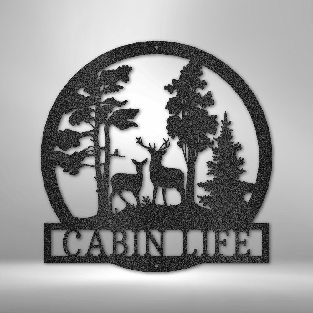 Deer In the Woods-Metal Art-Steel-Wall Art