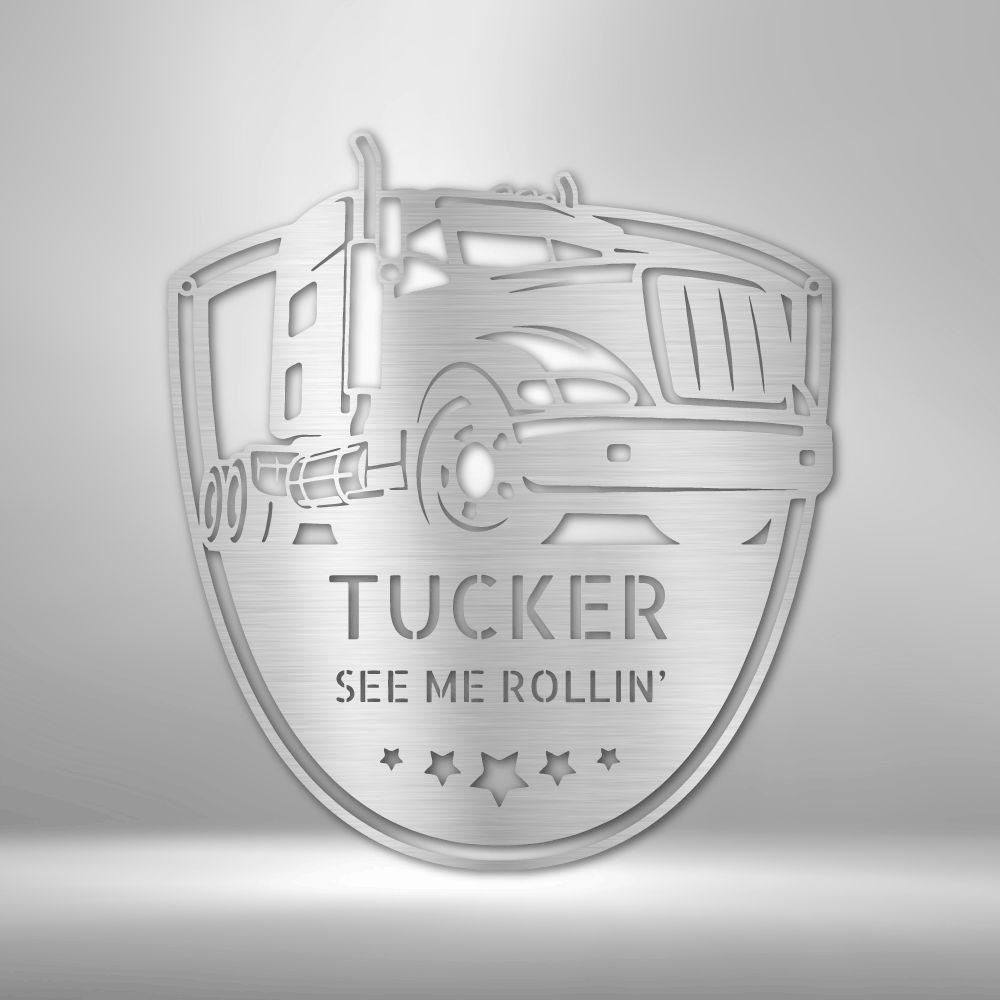 Trucker Monogram-Humorous Holiday Gift for the Trucker in Your Life