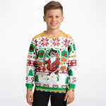 Ugly Holiday Sweater-Santa Ho Ho Ho-Kids/Youth