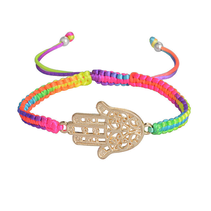 Fluorescent Hamsa Hand Bracelet & Bangle. - love myself deals 