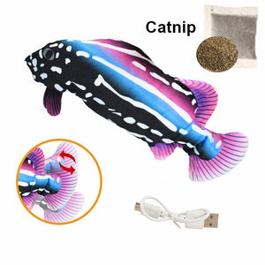Cat Toy Fish USB Electric Charging Simulation Fish Catnip Cat Pet Chew Bite Interactive Cat Toys Dropshiping Floppy Wagging Fish