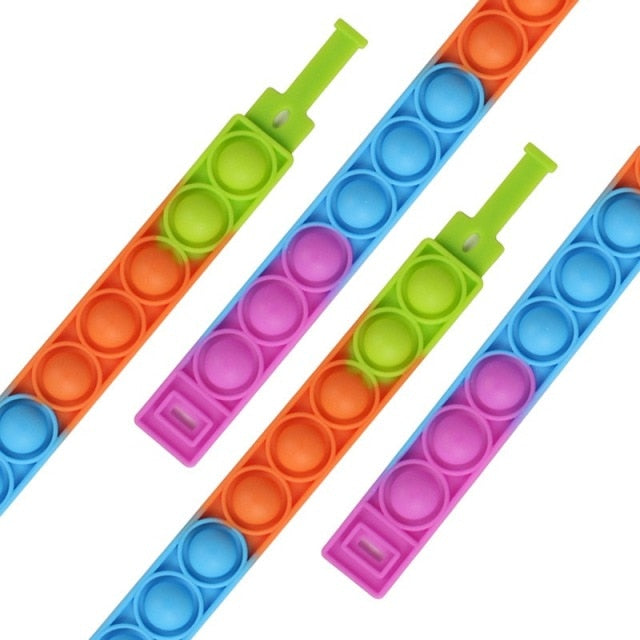 Fidget Toys for Children Push Its Bubble Dimple Bracelet Decompression Toys for Adults Anti Stress Reliever Pops Sensory Toys