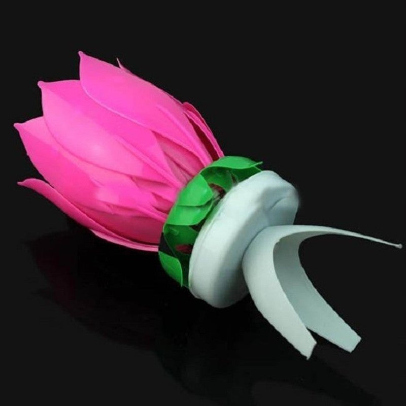 Pink Musical Lotus Flower Rotating Happy Birthday Candle. - love myself deals 