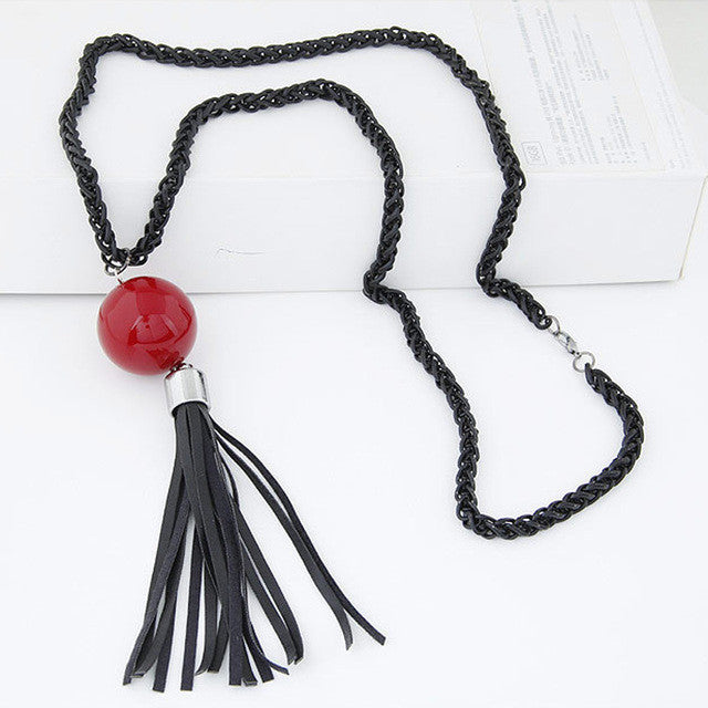 New Long Necklace Black Tassel Necklace. - love myself deals 