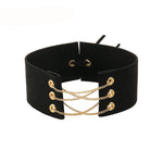 Glamorous Velvet Choker With Gold Color Chains. Available in Multiple Colors. - love myself deals 