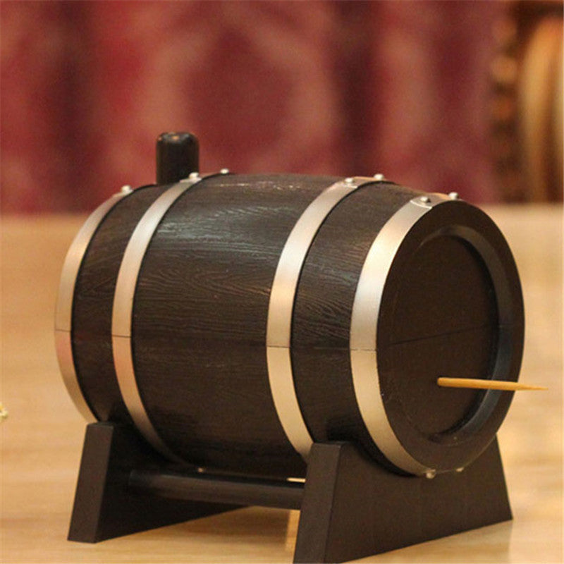 Wine Barrel Automatic Toothpick Holder/Dispenser for the Wine Lover! - love myself deals 
