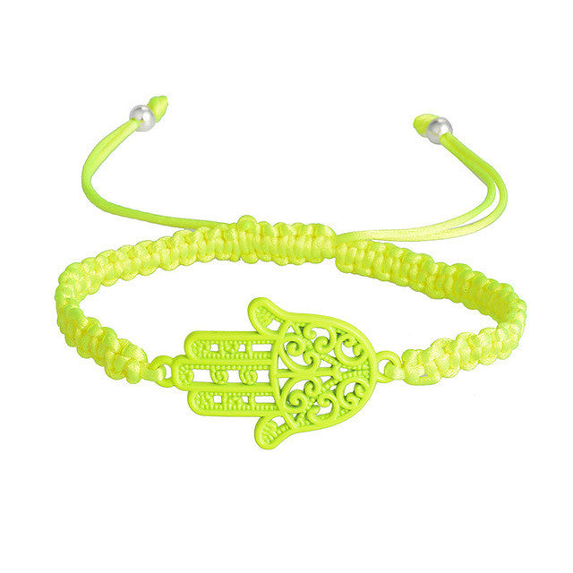 Fluorescent Hamsa Hand Bracelet & Bangle. - love myself deals 